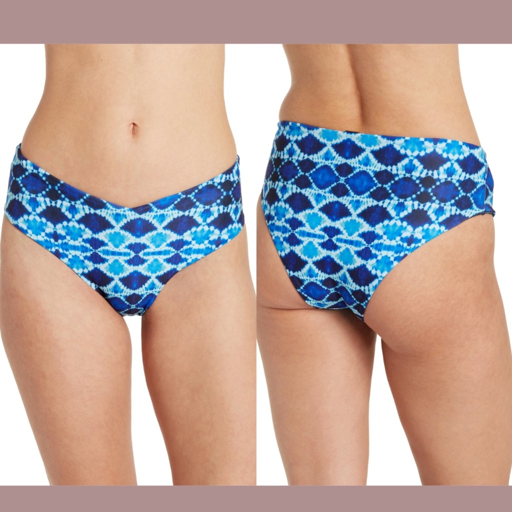 NWT Maaji [ Large ] Technicolor Veronica‎ High Cut Bikini Bottoms Blue